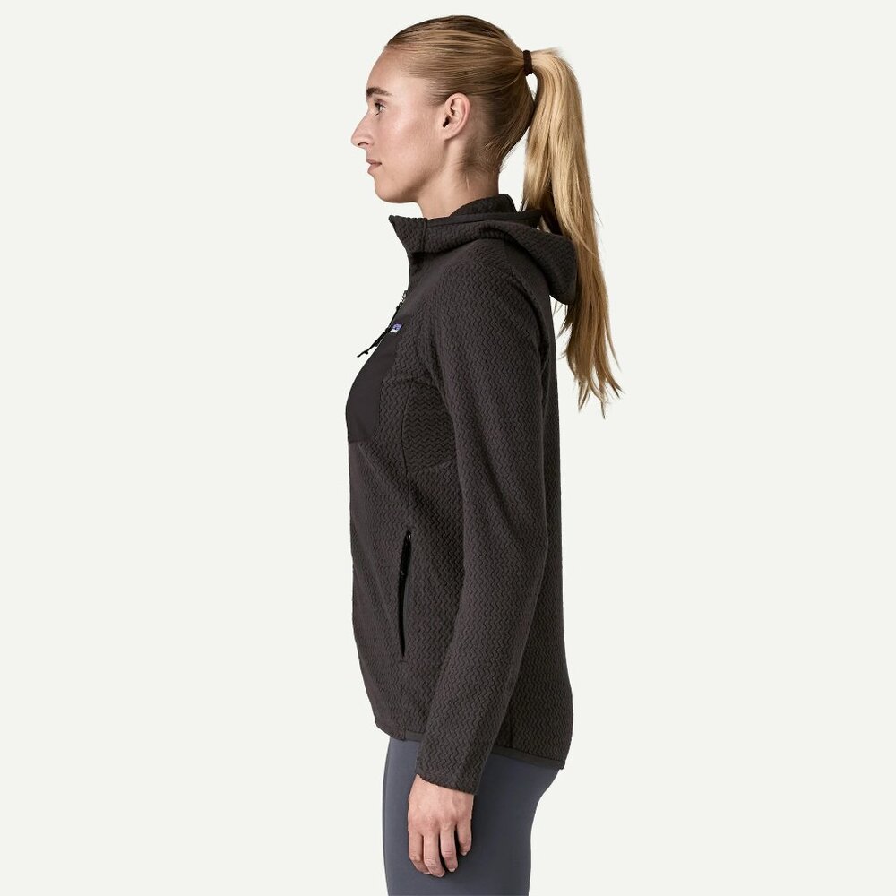 Women's Patagonia R1 Air Fleece Full-Zip Hoody Black - Picture 9 of 10